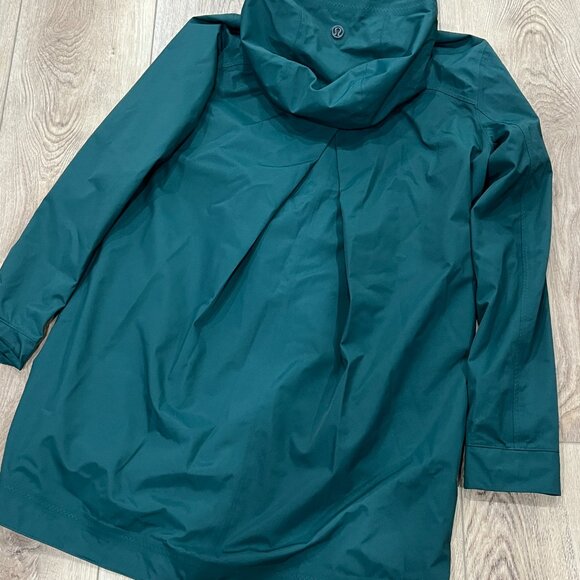 LULULEMON Savasana Waterproof Jacket II Green sz 8 - Picture 6 of 7